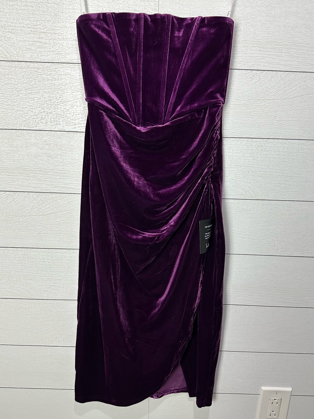 NWT Lulus Purple Velvet Dress XS